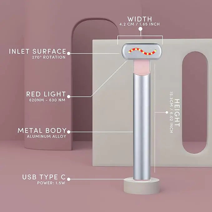 Red Light Therapy Facial Massager Stick