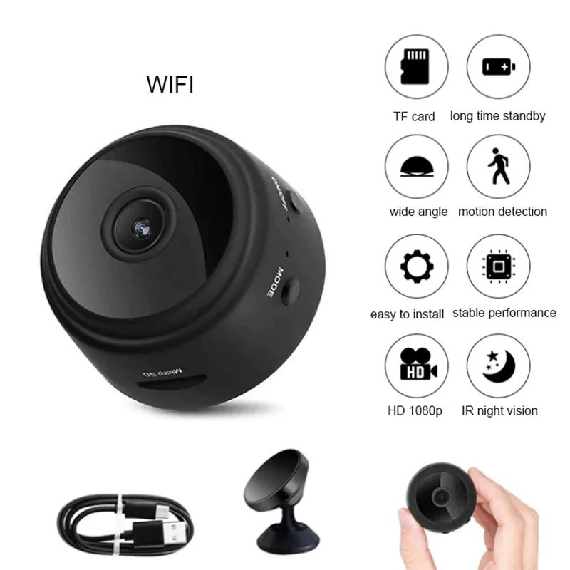 A9 Mini WiFi Camera: 1080p HD Night Vision Recorder