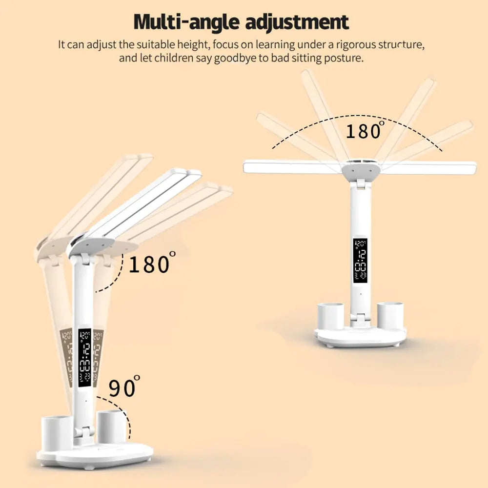 Lámpara de escritorio LED con portalápices