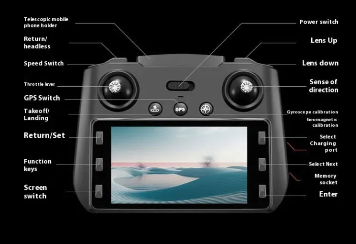 Drone con cámara HD, GPS y sistema para evitar obstáculos